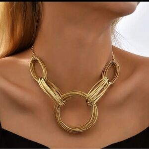 Inc International Concept Gold Statement Circle Necklace